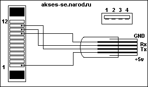 Схема Data-кабеля(USB)